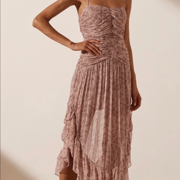 Shona Joy Paulette Ruched Midi Dress US size 4 - Picture 4 of 8